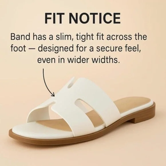Amazon White Slide Sandals - Picture 2 of 3